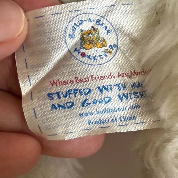 Retired Vintage Build A Bear Workshop Plush Puppy Dog White Brown Spotted - Picture 7 of 8